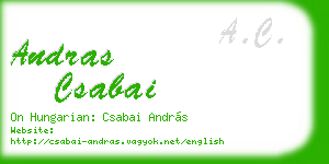 andras csabai business card